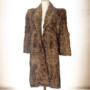 Vintage 80s/90s Astrakhan Karakul
Persian Lamb Fur Coat M/L - Fur
Button & Pads